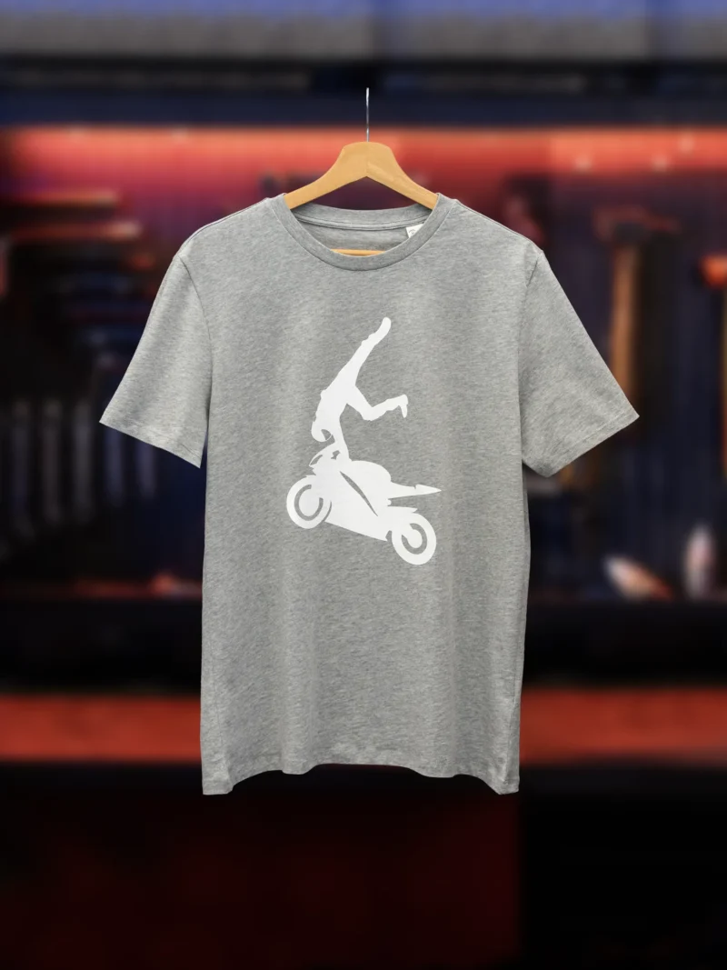 Tee-Shirt col rond - Gris chiné